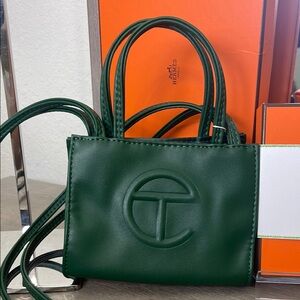 Telfar Green Mini Shopping Bag